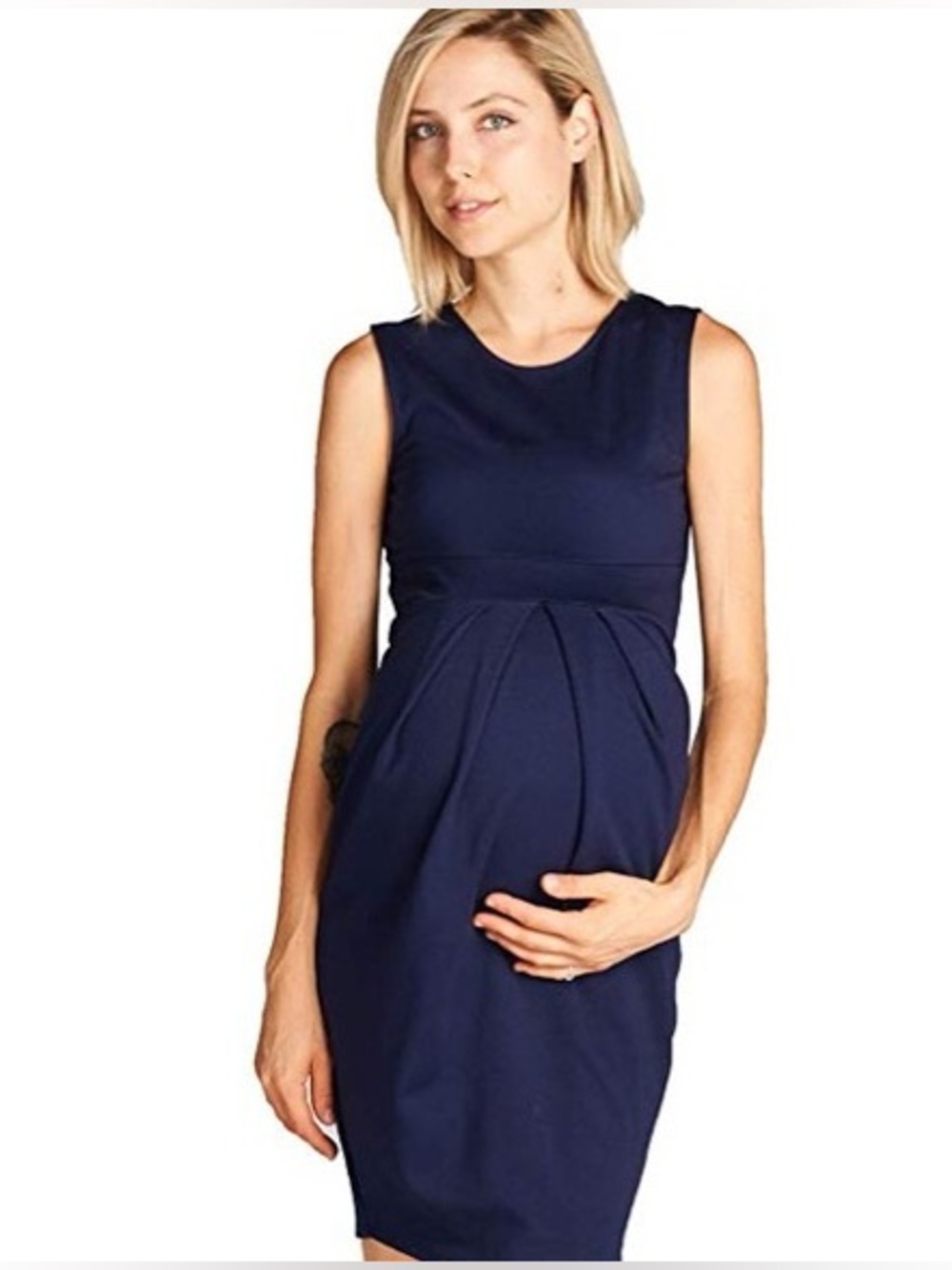 LACLEF Knee Length Midi Maternity Dress